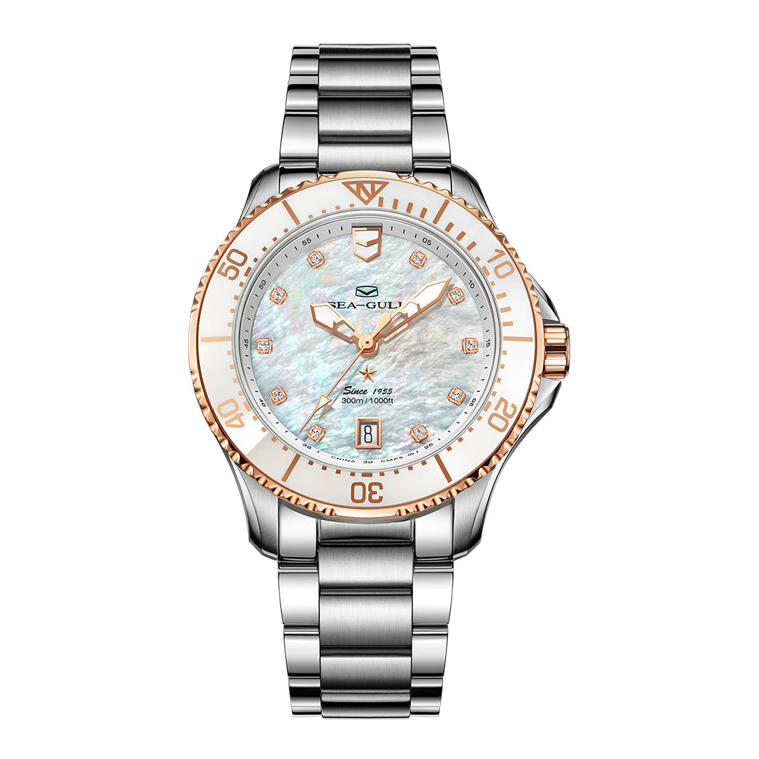Ocean Series Pro 300m Waterproof Mother-of-pearl Dial Lady's Dive Watch 40mm