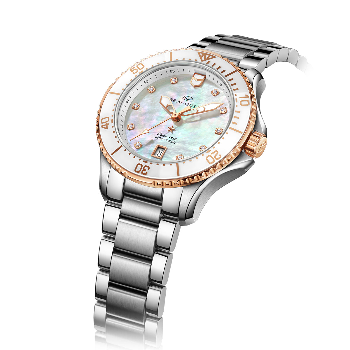 Ocean Series Pro 300m Waterproof Mother-of-pearl Dial Lady's Dive Watch 40mm