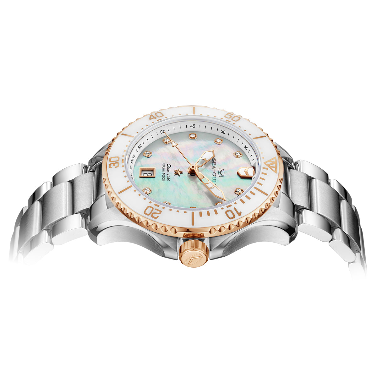 Ocean Series Pro 300m Waterproof Mother-of-pearl Dial Lady's Dive Watch 40mm