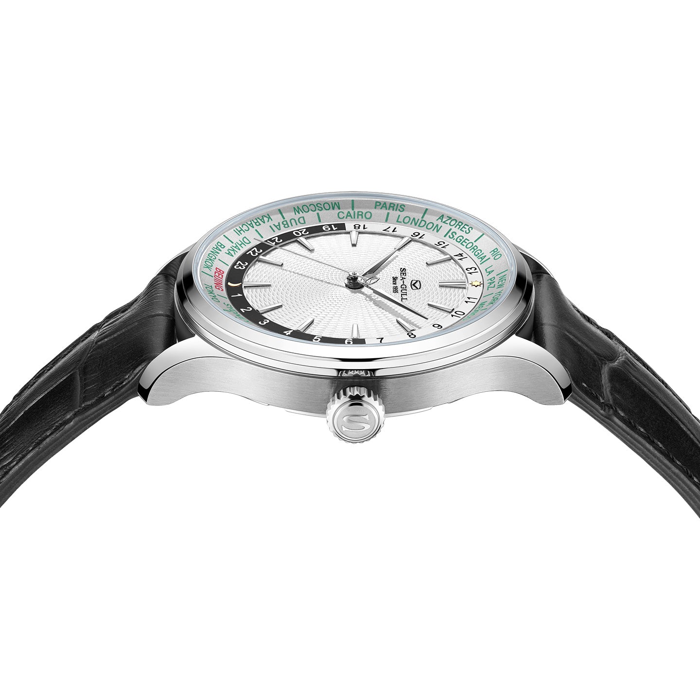 World Time Day Night Display GMT Watch