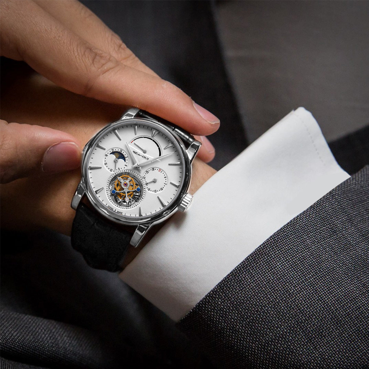 Multifunktions-Handaufzugsuhr Tourbillon 41 mm