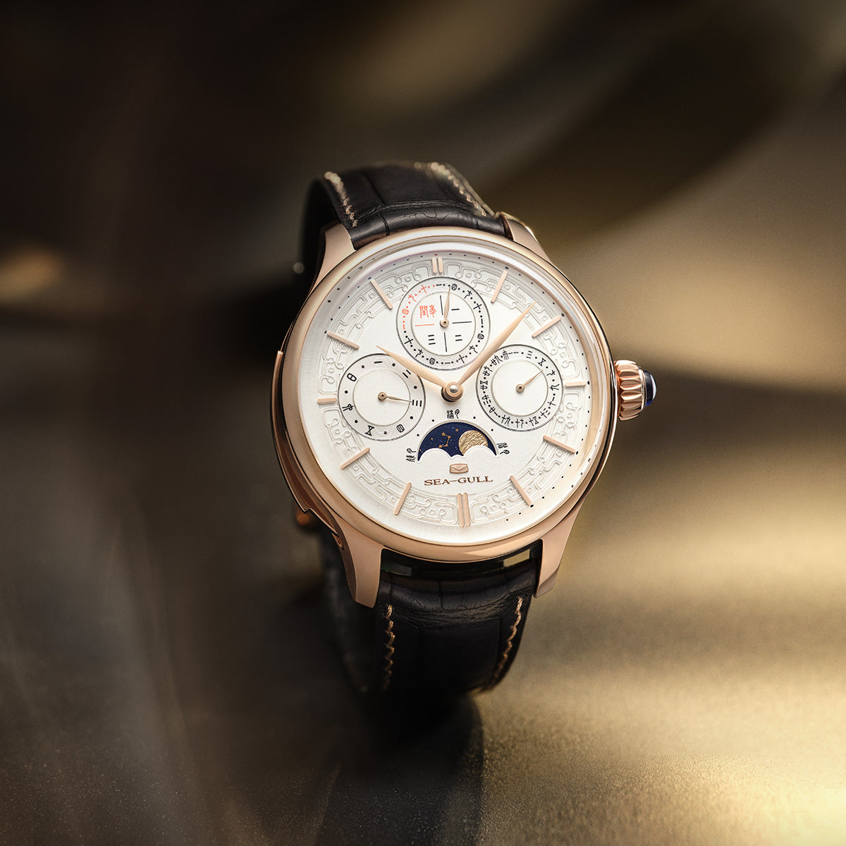 3-in-1 Perpetual Calendar Tourbillon Minute Repeater Mechanical Watch 46mm