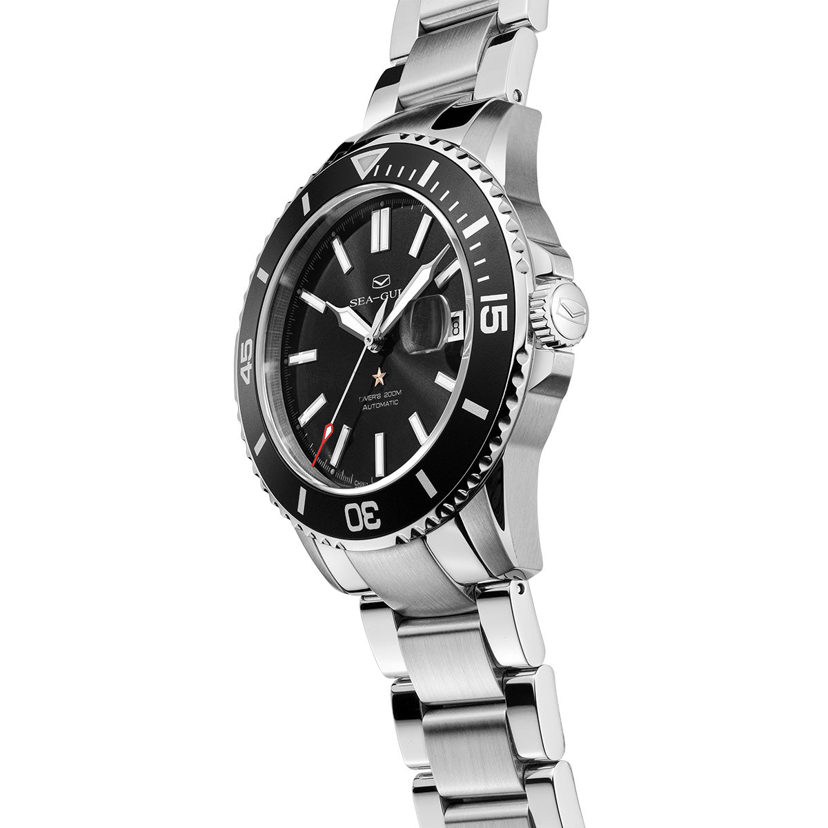 Ocean Series 200m Waterproof Magnified Date Window Dive Watch 44mm