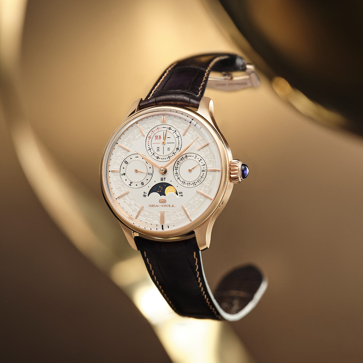 3-in-1 Perpetual Calendar Tourbillon Minute Repeater Mechanical Watch 46mm