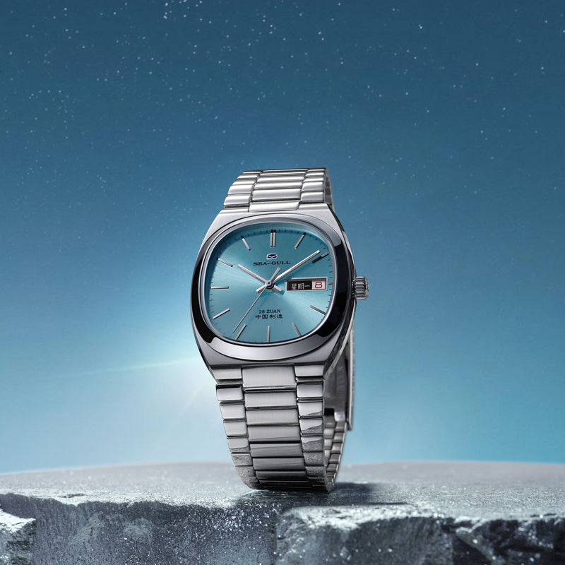 Day-date Calendar Tonneau Case Dress Watch 34mm