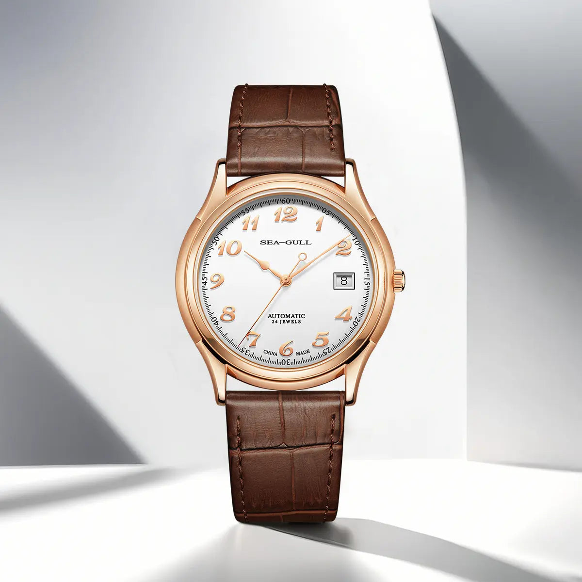 Slim Enamel Dial Ultra-Thin Dress Watch 39mm