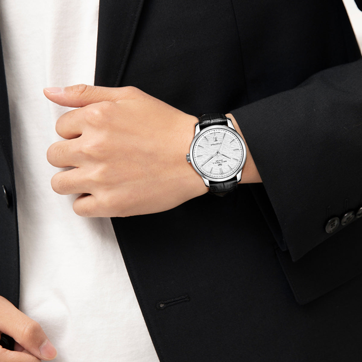Uhr der Extraordinary Series mit Schneeflocken-Zifferblatt, 40 mm