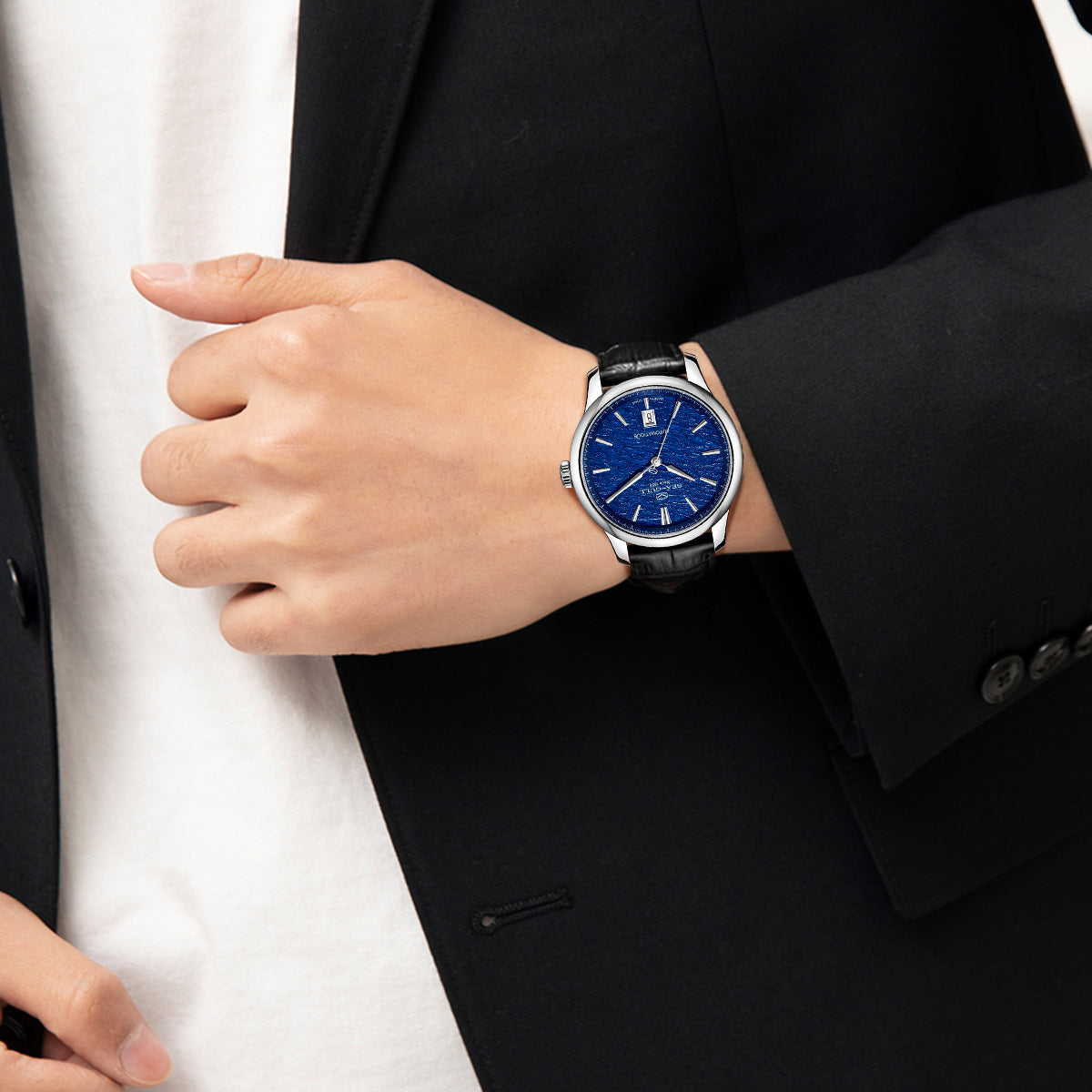 Uhr der Extraordinary Series mit Schneeflocken-Zifferblatt, 40 mm
