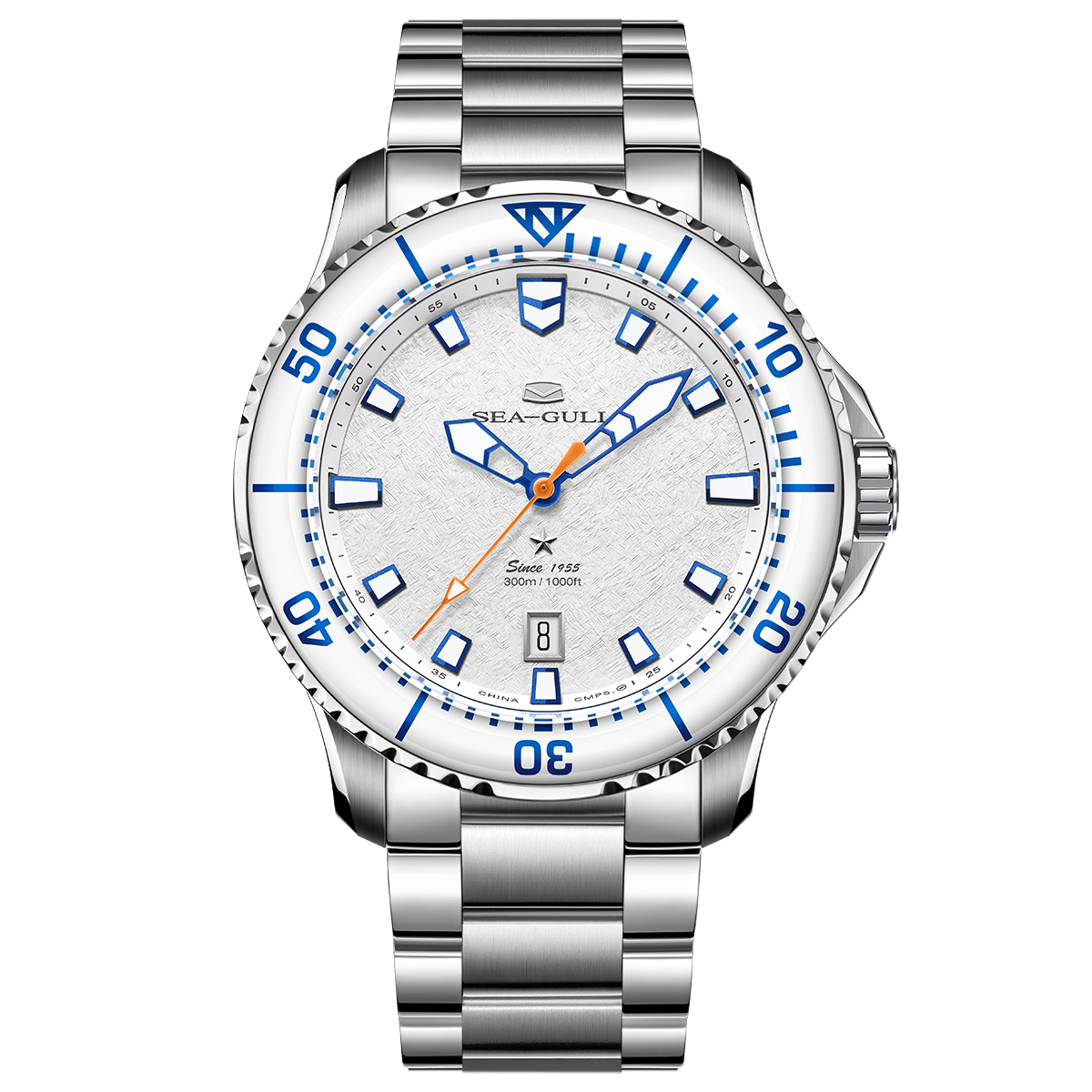 Ocean Series Pro 300m Waterproof Ice Wing Snow Region Diving Watch 43.5mm