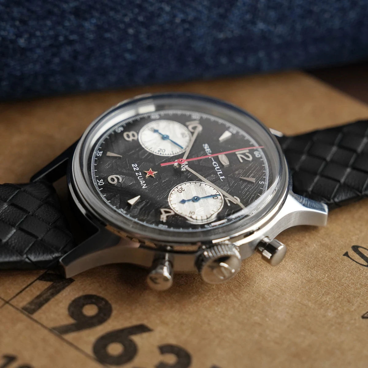 Seagull 1963 Meteorite Chronograph Watch Limited Edition 37.3mm