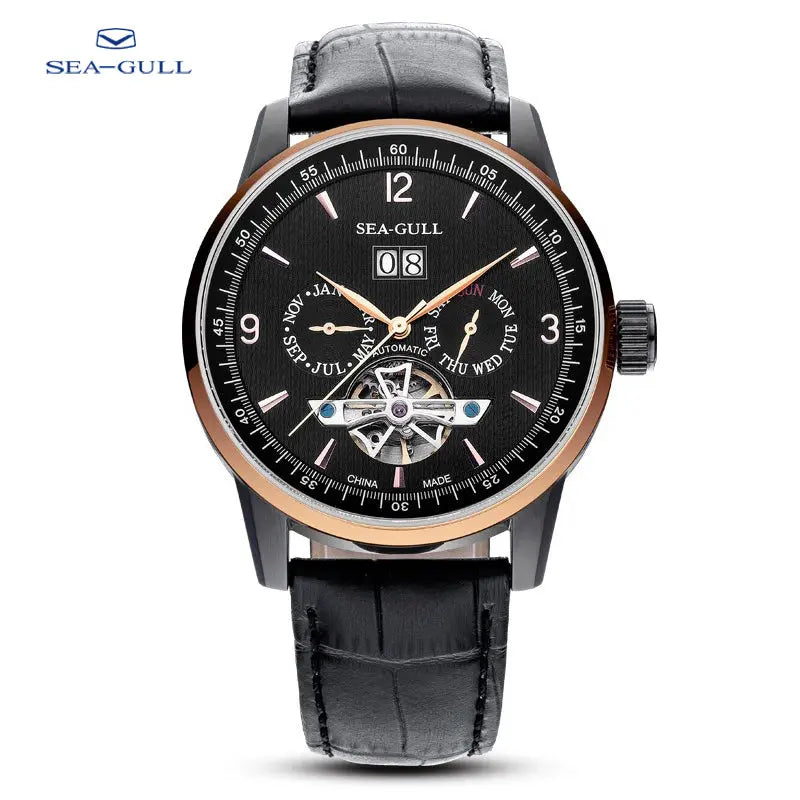 Multifunctional Full Calendar Date Day Display Open Heart Dress Watch 43mm