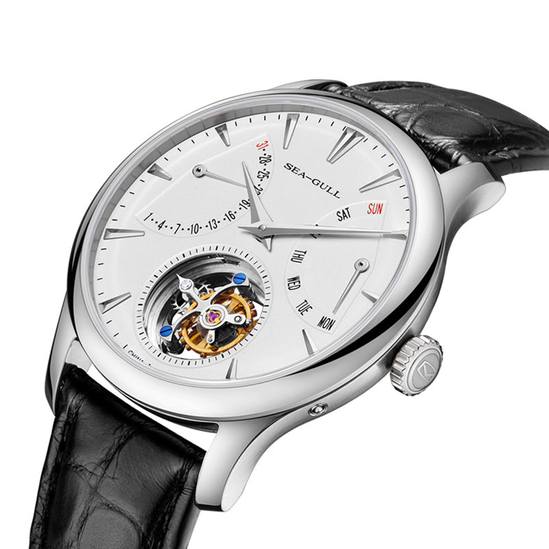 Business-Tourbillon mit Doppelkalender, 41 mm