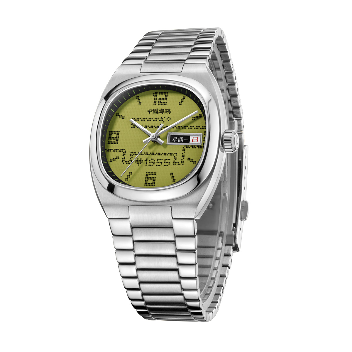 Gluttonous Snake Dial Day-date Calendar 70th Anniversary Edition Tonneau Watch 34mm