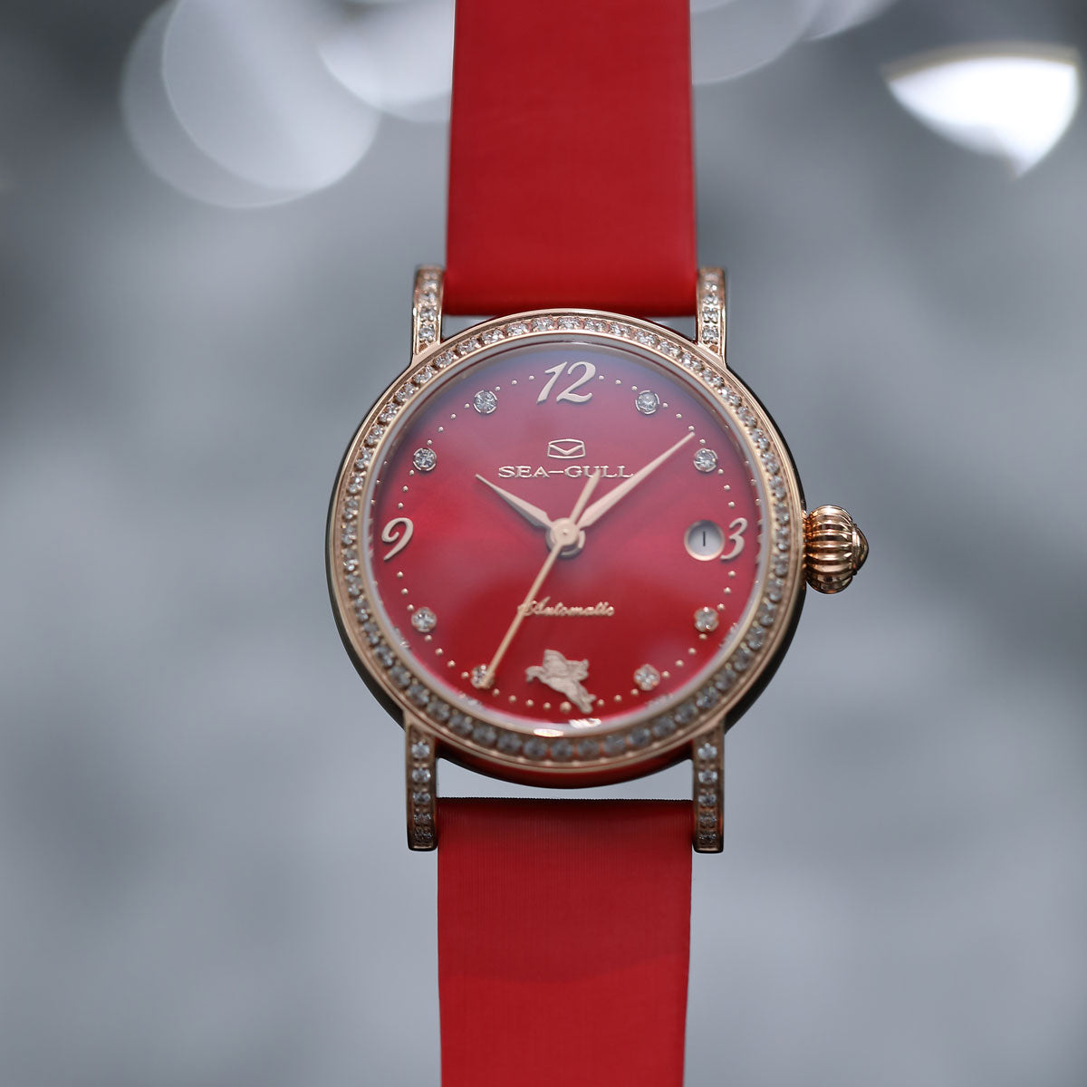 Seagull Year Of Horse Special Edition Diamond Set Lady Dress Watch 27mm Close Look