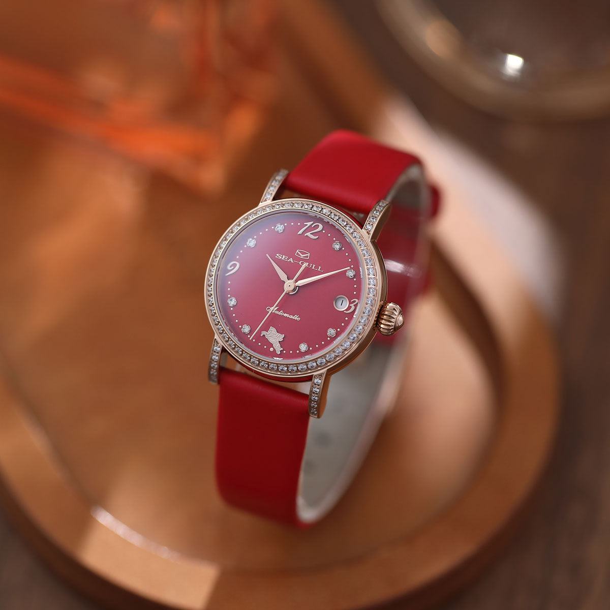 Seagull Year Of Horse Special Edition Diamond Set Lady Dress Watch 27mm Chinese New Year Gift Set