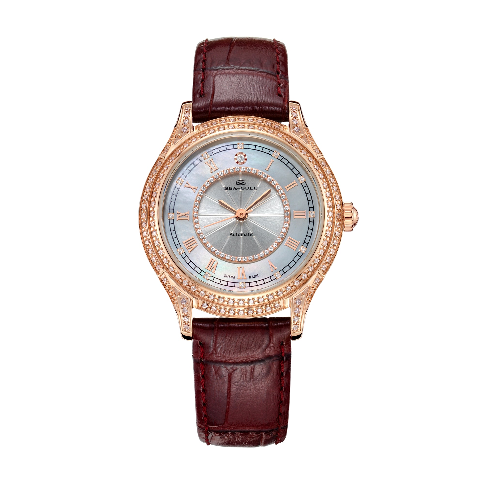 Luxuriöse Damenuhr mit Diamanten, 34 mm