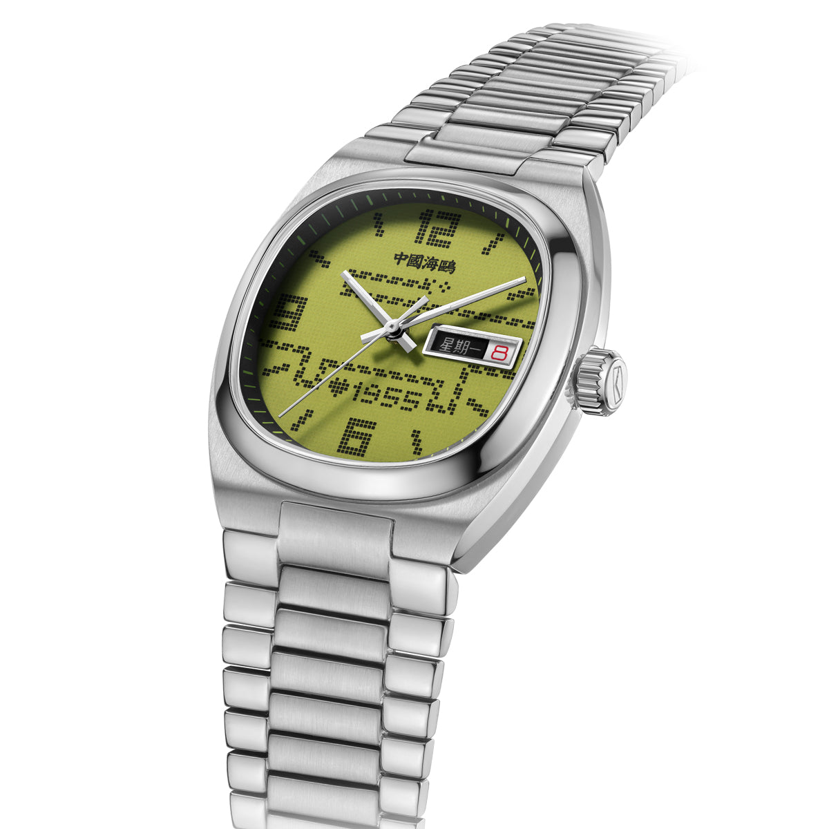 Gluttonous Snake Dial Day-date Calendar 70th Anniversary Edition Tonneau Watch 34mm