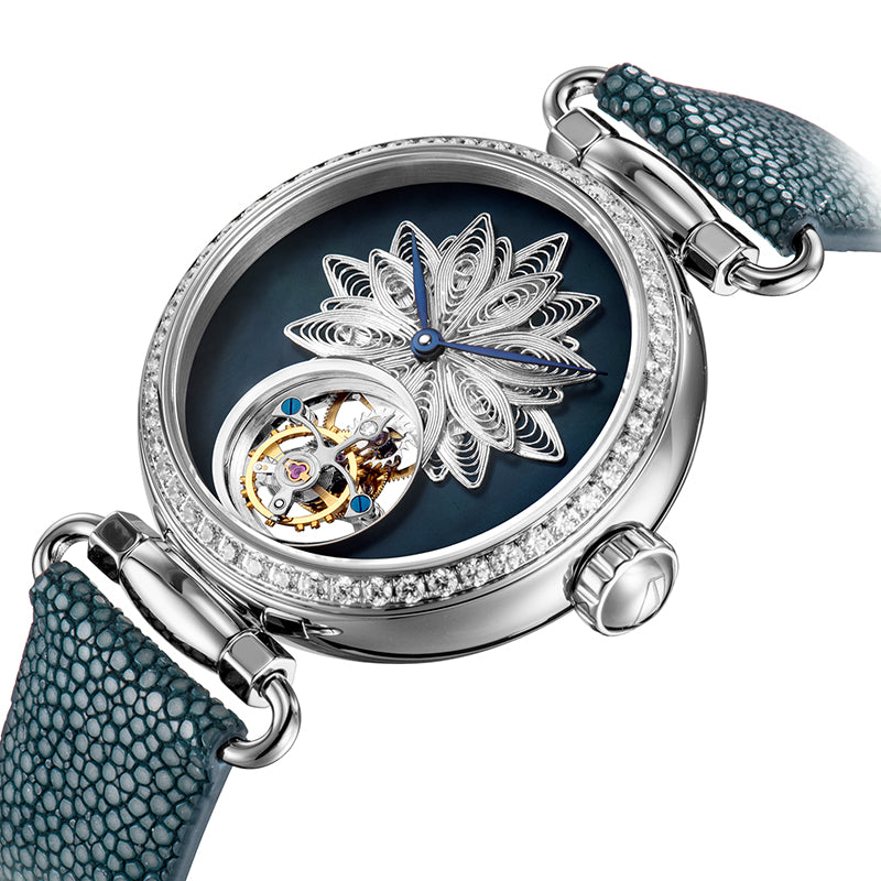 Artist Series Silver Filigree Tourbillon 39mm