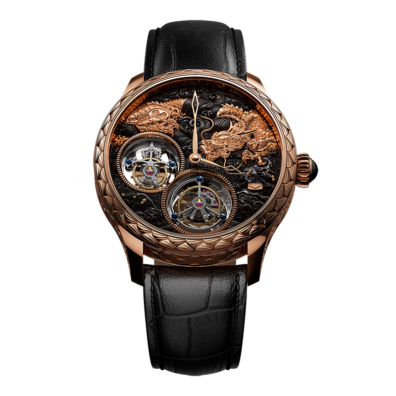 ساعة عام التنين ذات الإصدار المحدود Nine Dragons Double Tourbillon مقاس 43 مم