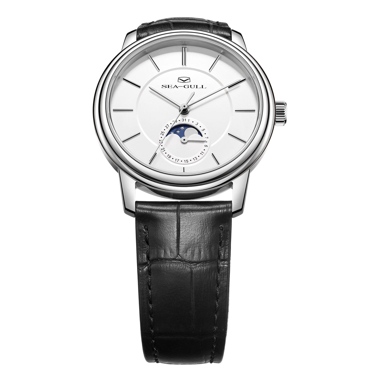 Ultraflache Mondphasenuhr, 38 mm