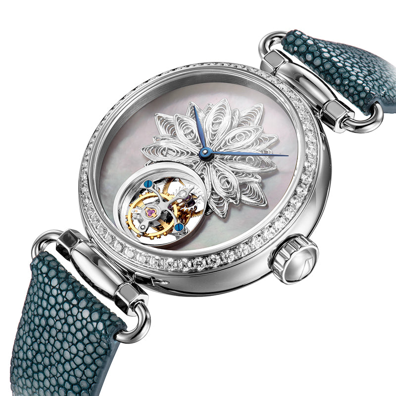 Artist Series Silver Filigree Tourbillon 39mm