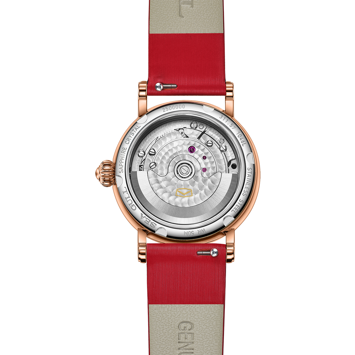 Seagull Year Of Horse Special Edition Diamond Set Lady Dress Watch 27mm Exhibition Caseback