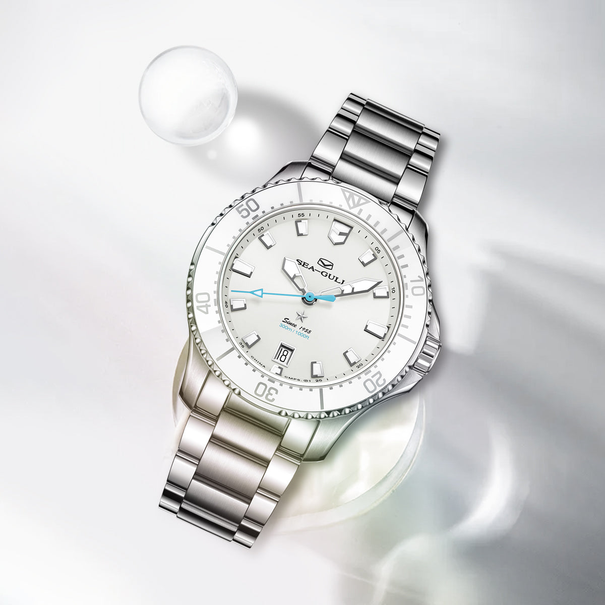 Ocean Series Pro 300m Waterproof Mother-of-pearl Dial Lady's Dive Watch 40mm