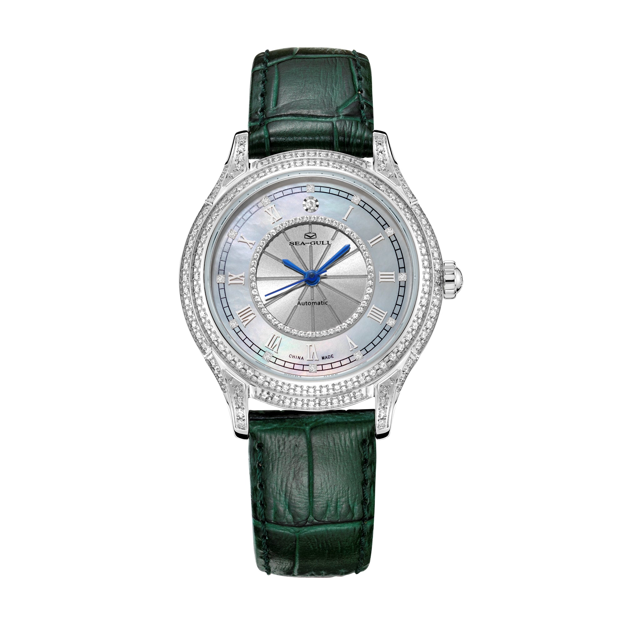 Luxuriöse Damenuhr mit Diamanten, 34 mm