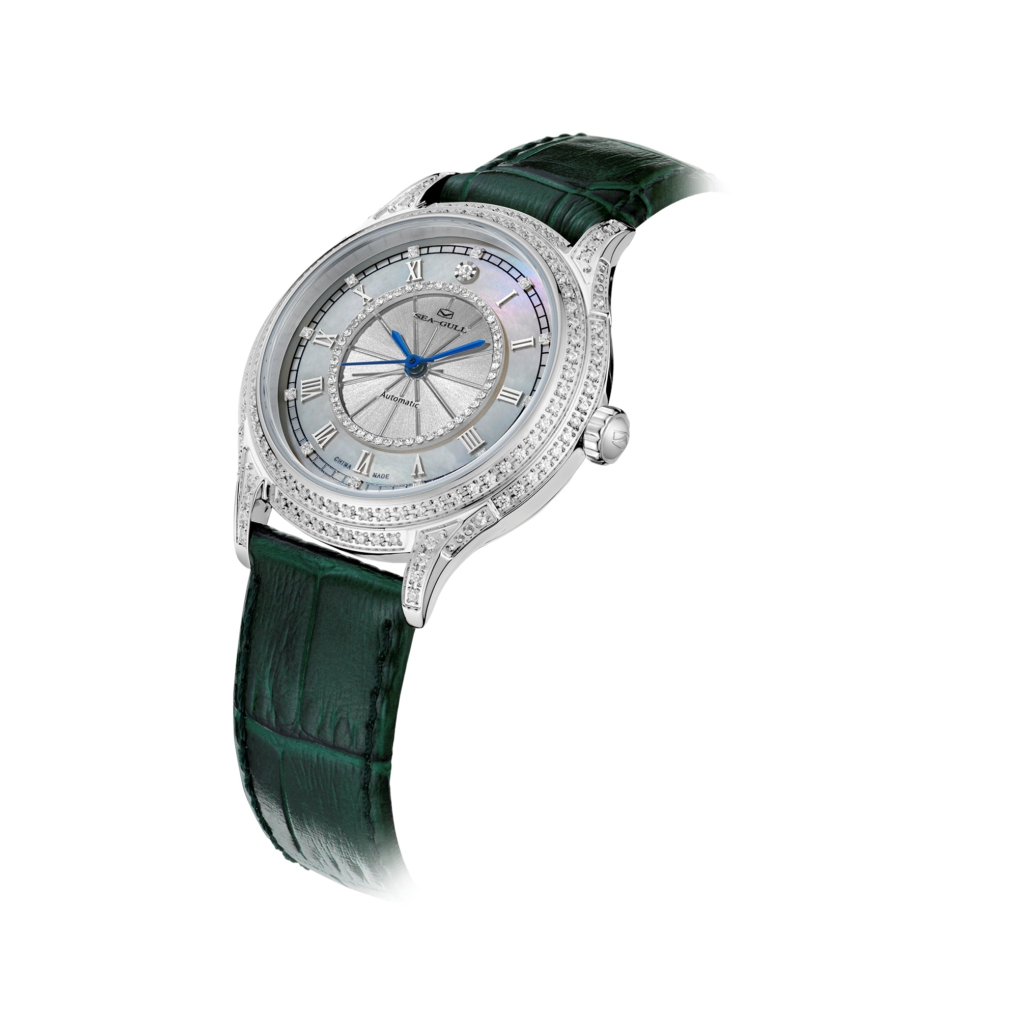 Luxuriöse Damenuhr mit Diamanten, 34 mm