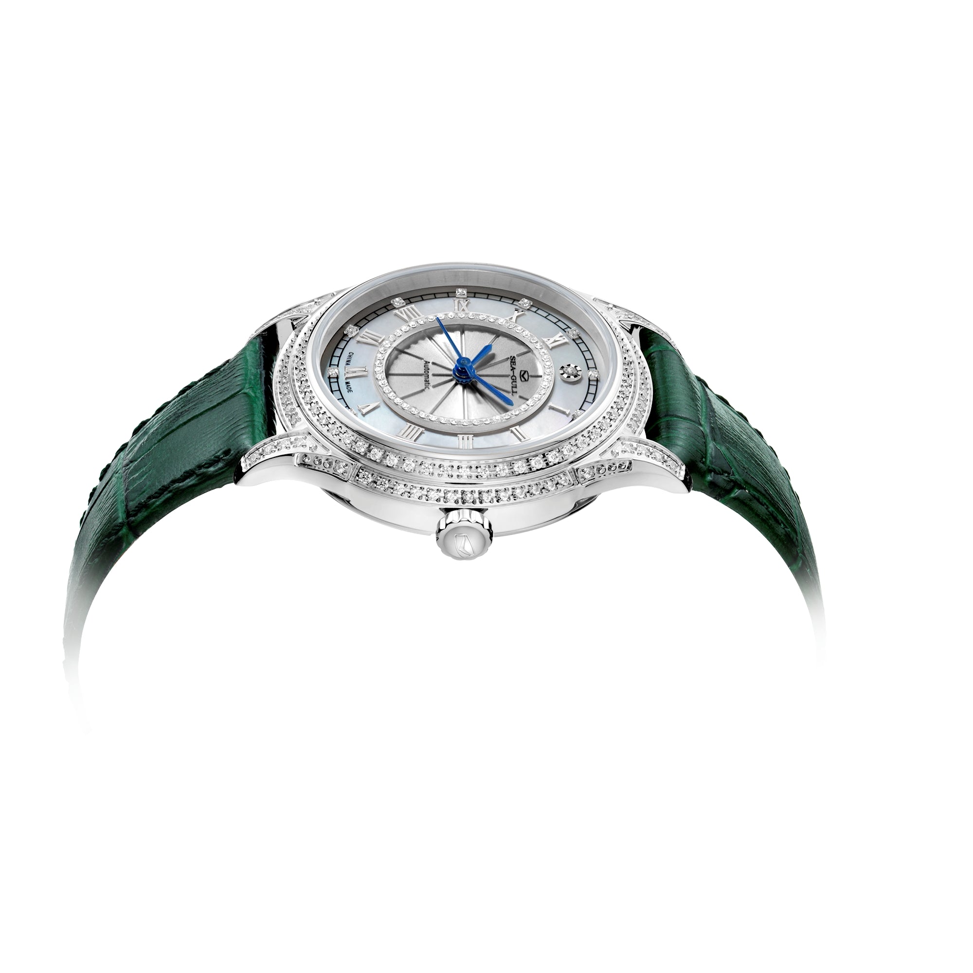 Luxuriöse Damenuhr mit Diamanten, 34 mm