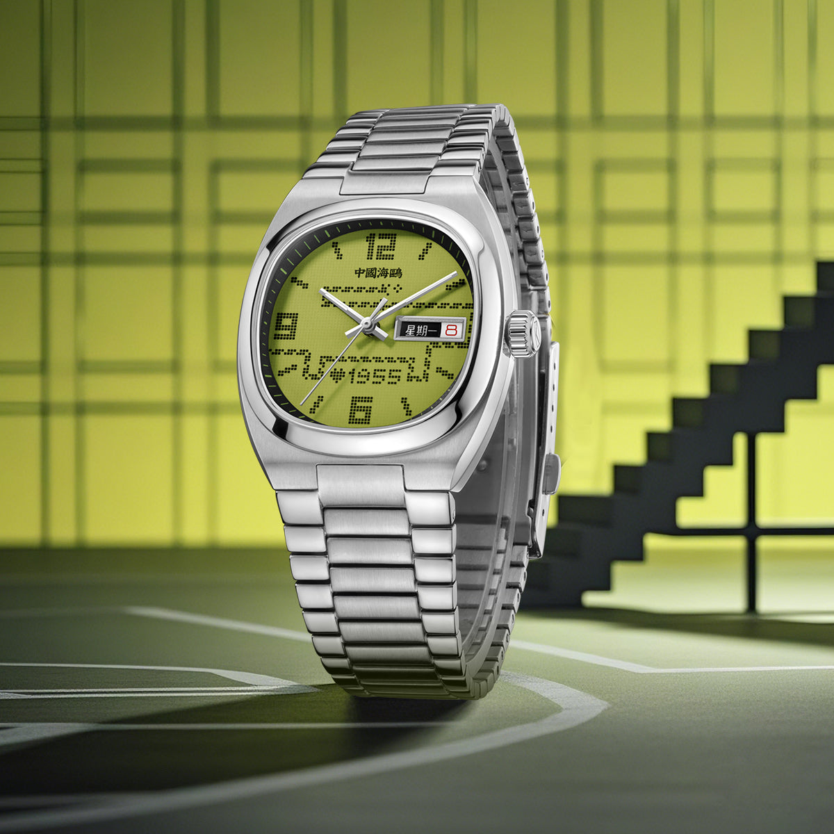 Gluttonous Snake Dial Day-date Calendar 70th Anniversary Edition Tonneau Watch 34mm