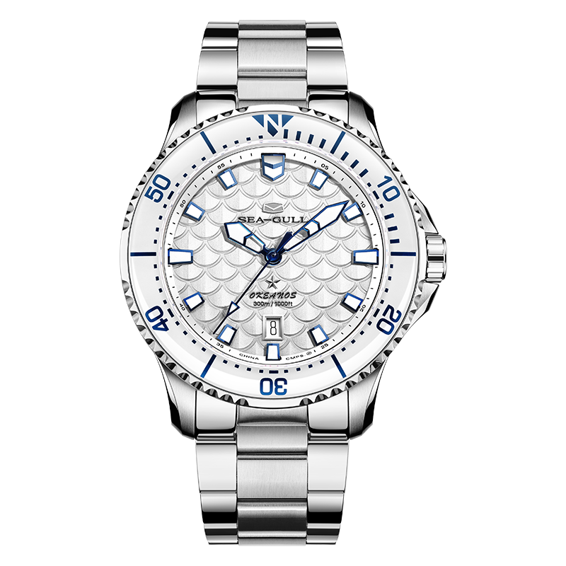 Ocean Series "Dragon Kings of the Four Seas" Dragon-scale Dial 300m Waterproof Diving Watch 44mm