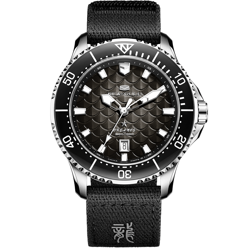 Ocean Series "Dragon Kings of the Four Seas" Dragon-scale Dial 300m Waterproof Diving Watch 44mm
