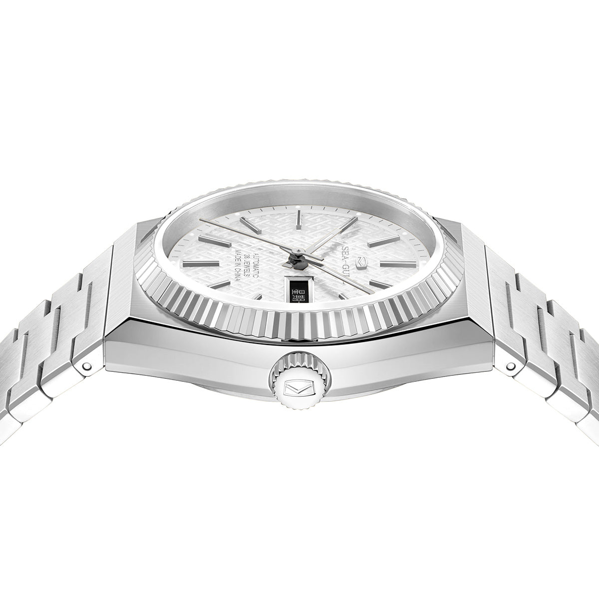 Ancient Cloud Motif Dial Date-day Calender Reissue Automatic Dress Watch 38mm