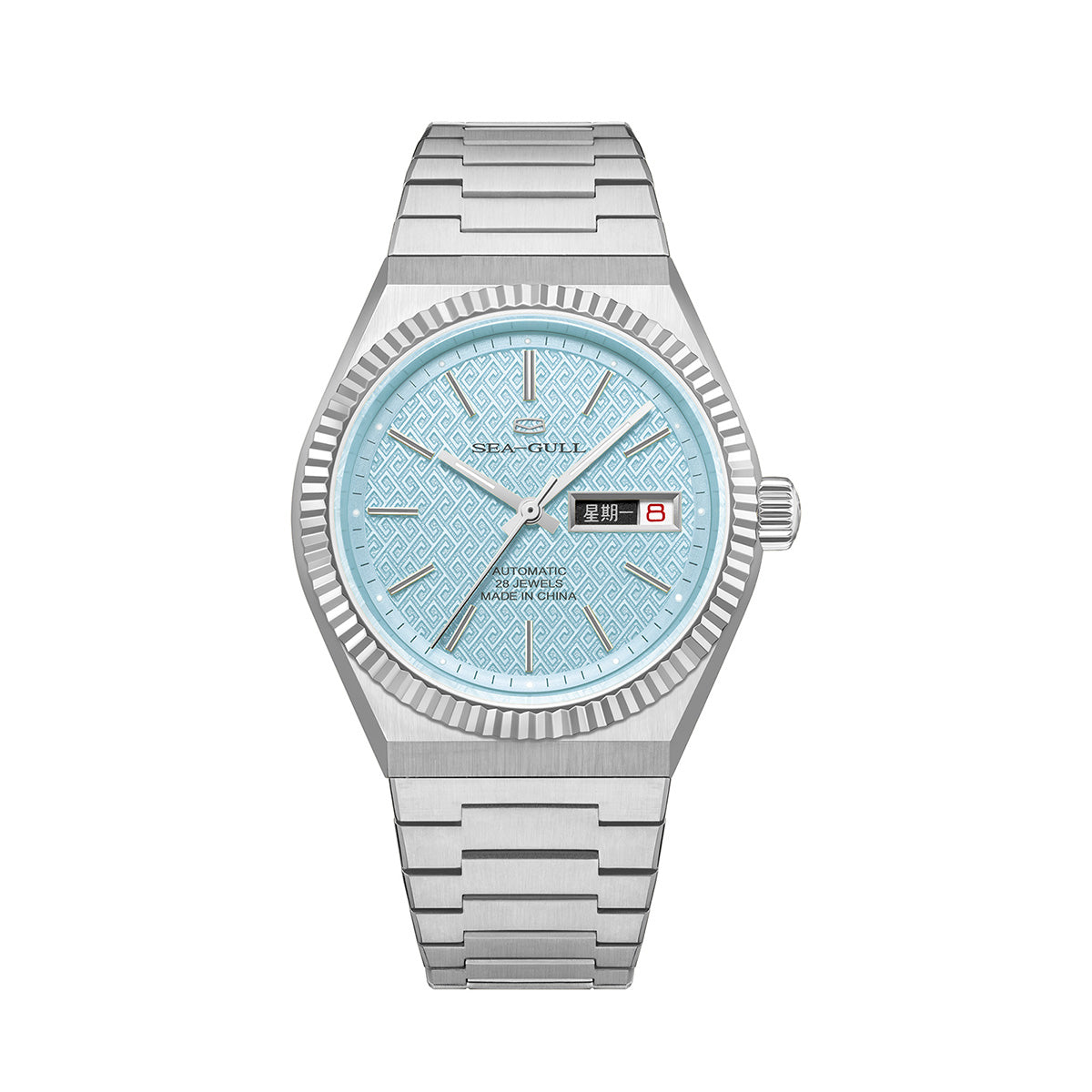 Ancient Cloud Motif Dial Date-day Calender Reissue Automatic Dress Watch 38mm