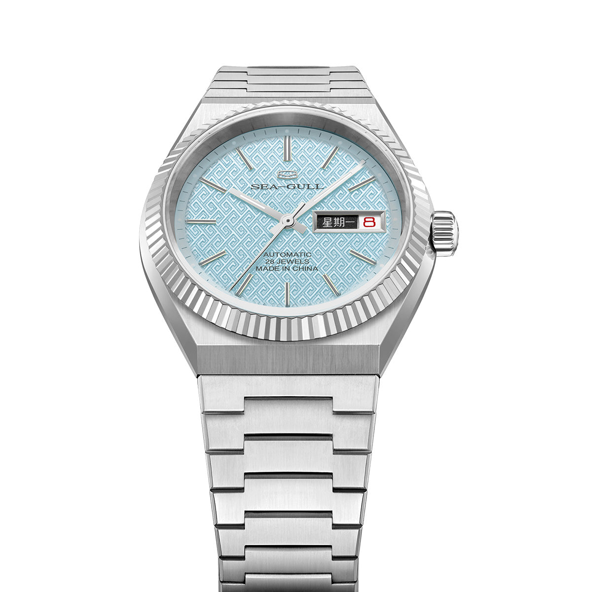 Ancient Cloud Motif Dial Date-day Calender Reissue Automatic Dress Watch 38mm