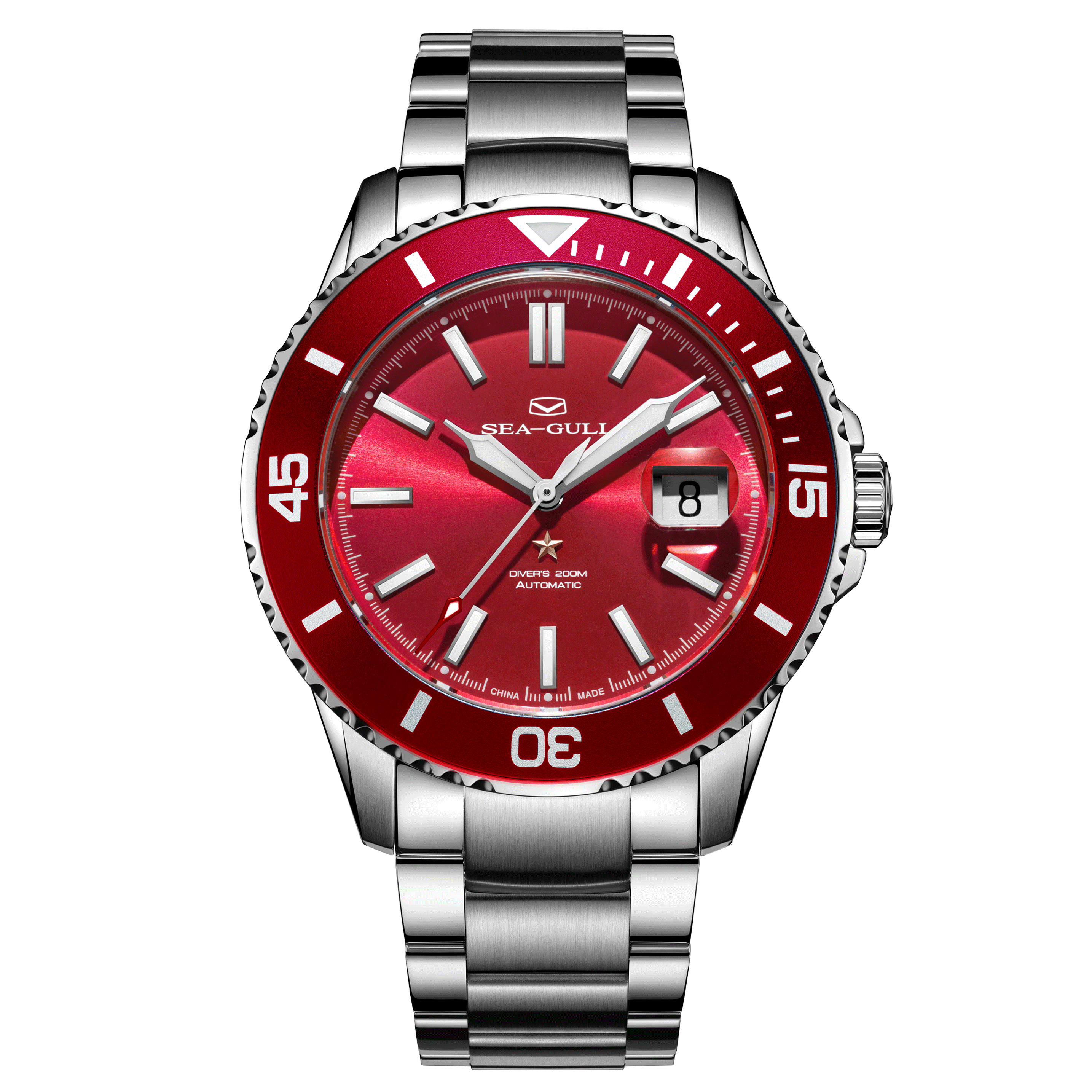 Ocean Series 200m Waterproof Engraved Caseback Diving Watch 44mm