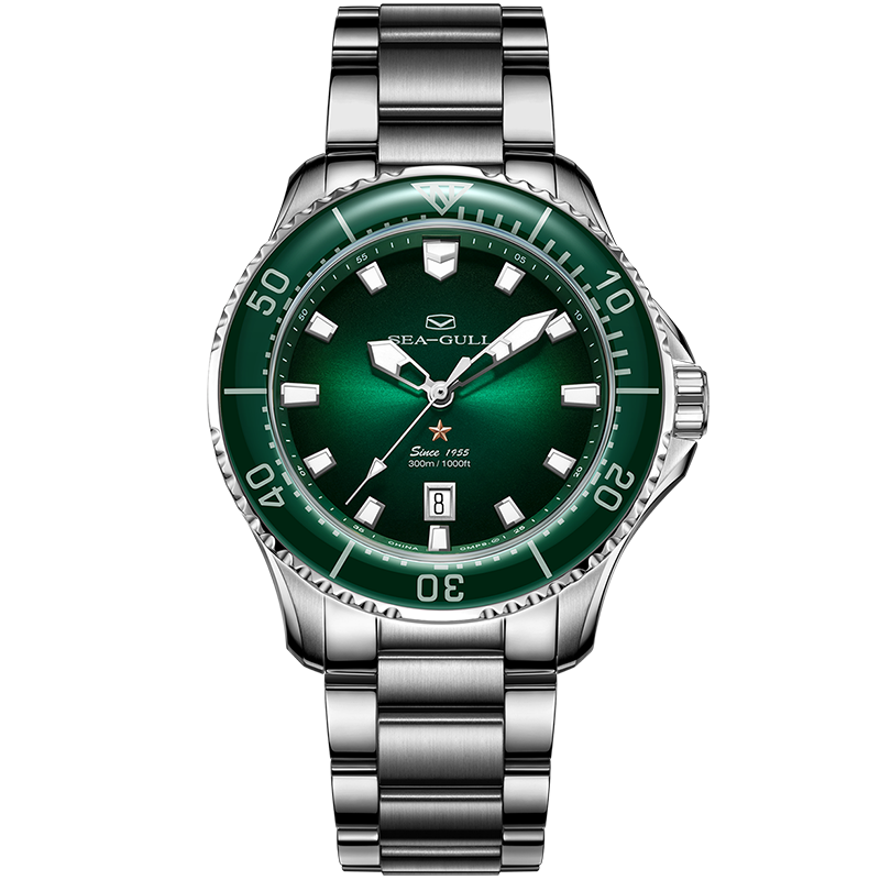 Seagull Ocean Series Pro 300m Mechanical Dive Watch Green 41mm 816.22.1213