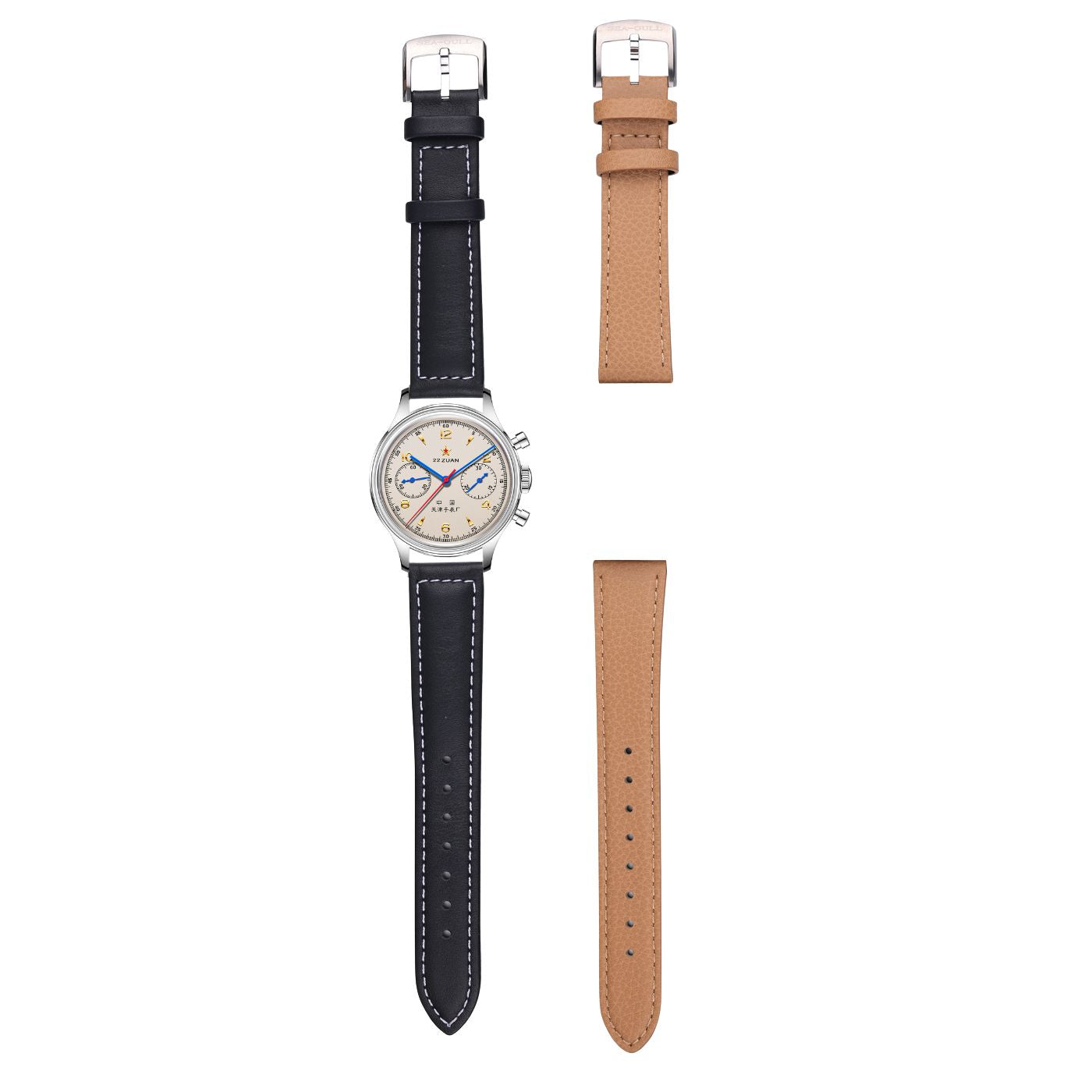 Original Pebbled Leather Watch Strap With Pin Buckle 18/20mm