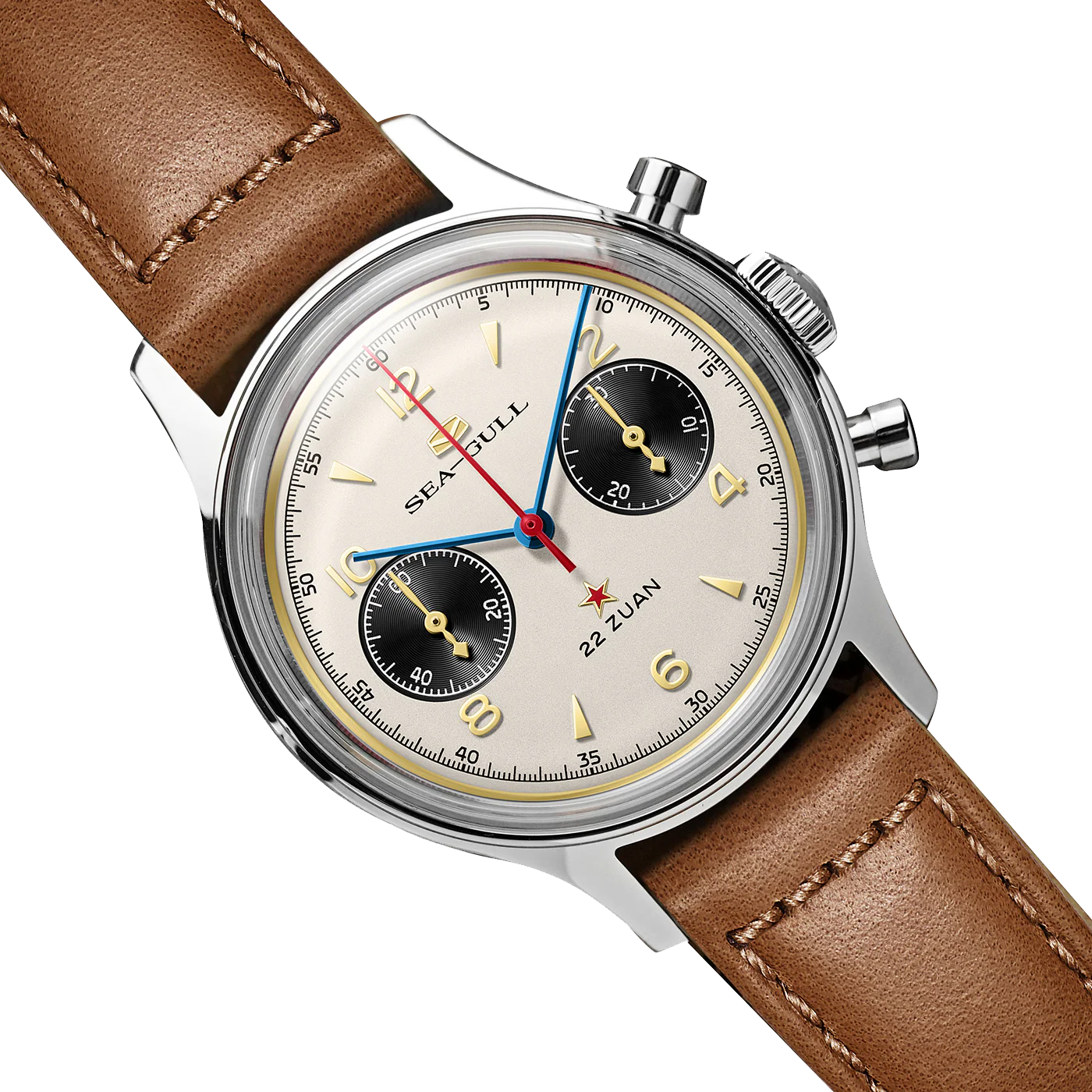Seagull 1963 Polar Night Edition Panda Eye Chronograph Watch 37.3mm