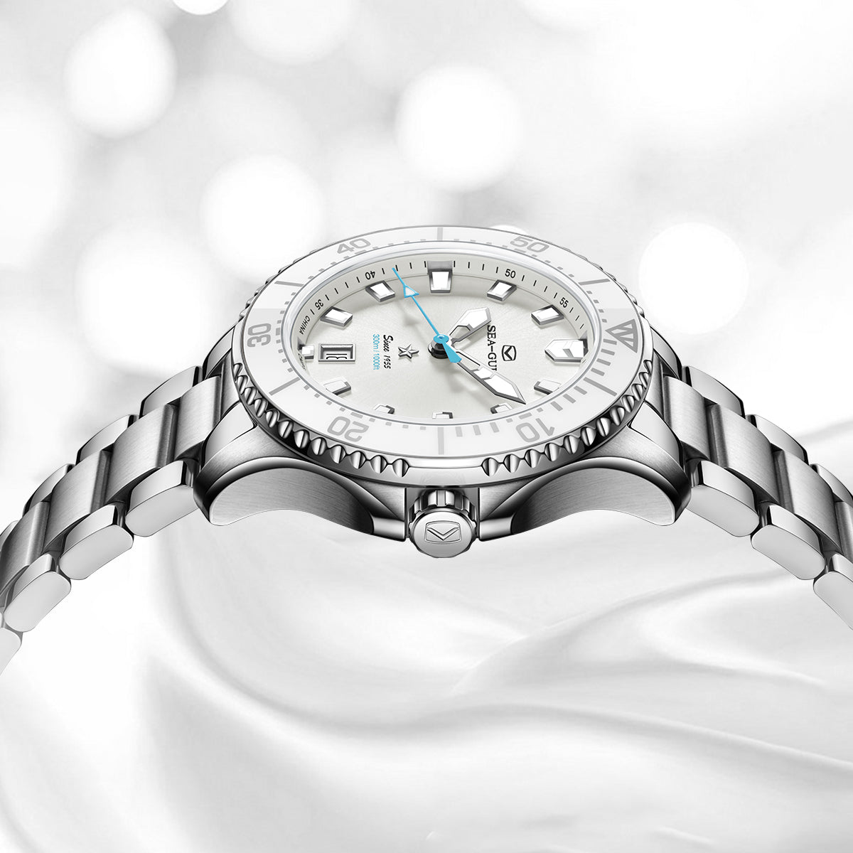 Ocean Series Pro 300m Waterproof Mother-of-pearl Dial Lady's Dive Watch 40mm