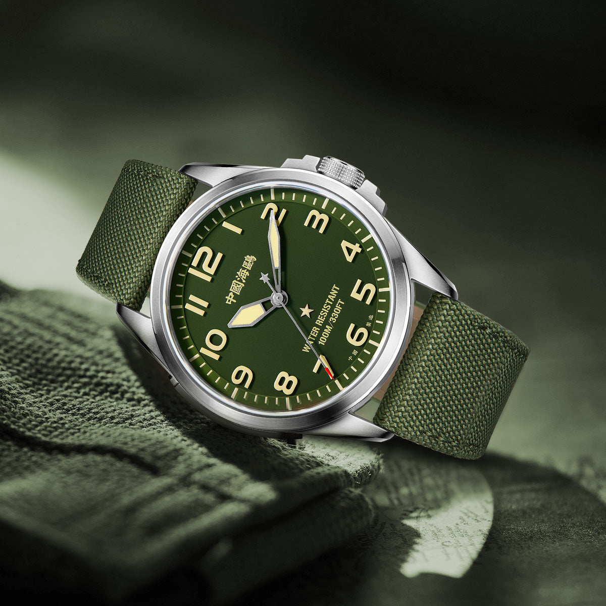 Vintage-Militäruhr, 43 mm