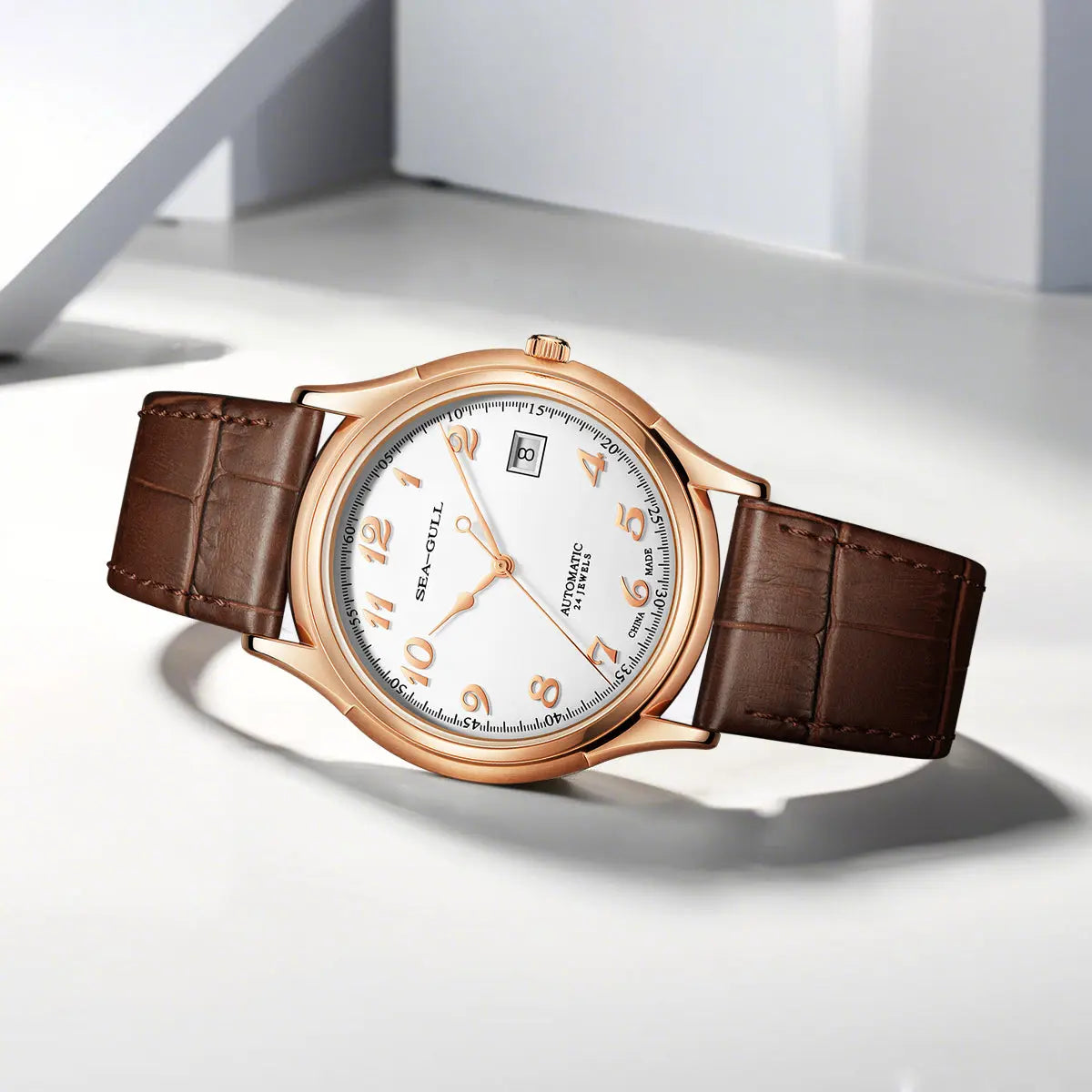 Slim Enamel Dial Ultra-Thin Dress Watch 39mm