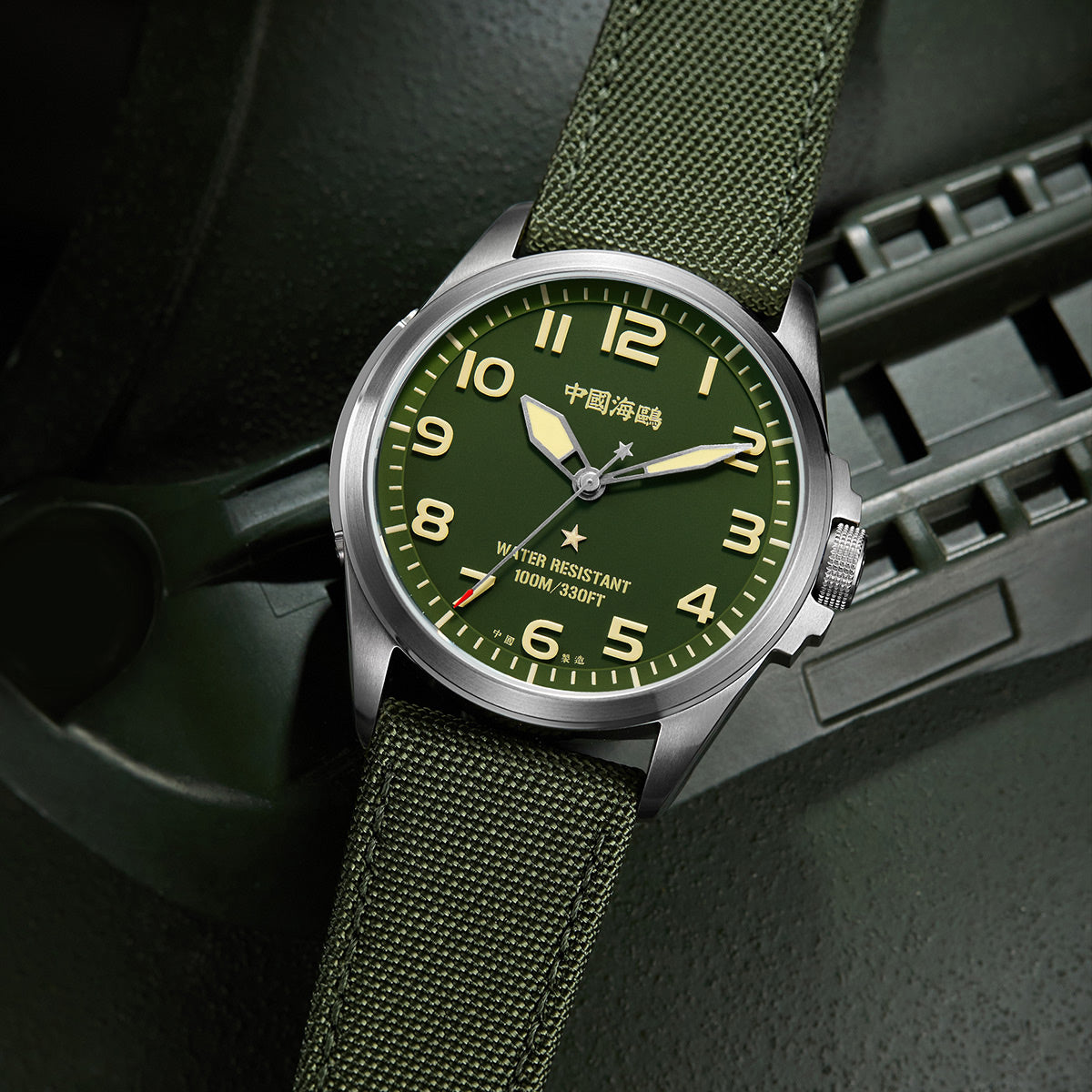 Vintage-Militäruhr, 43 mm