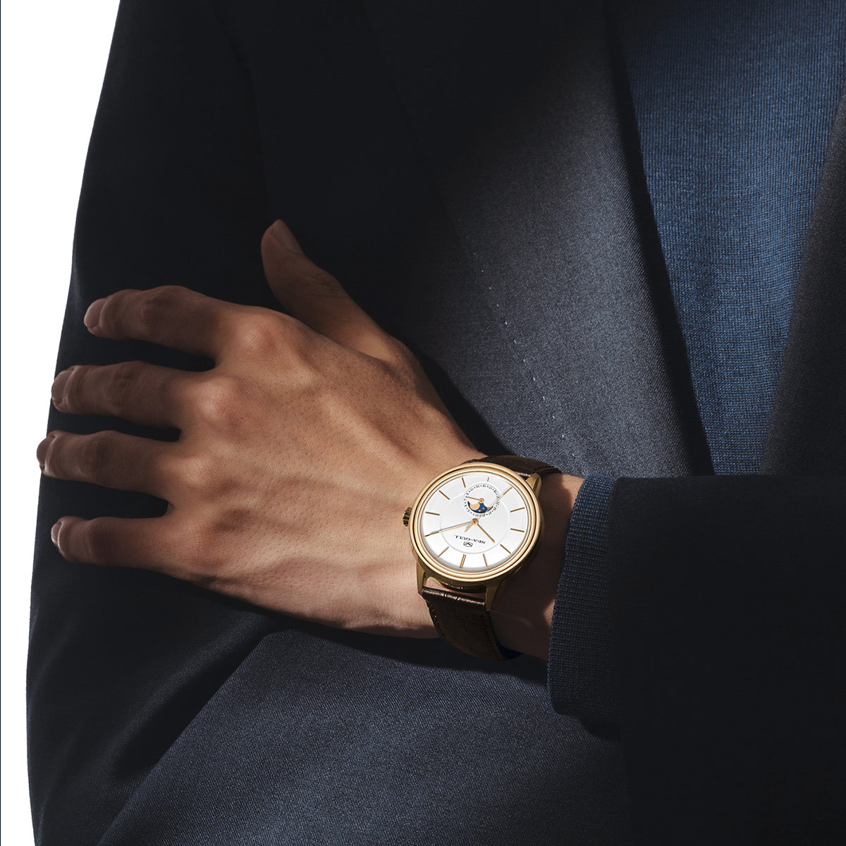 Ultraflache Mondphasenuhr, 38 mm
