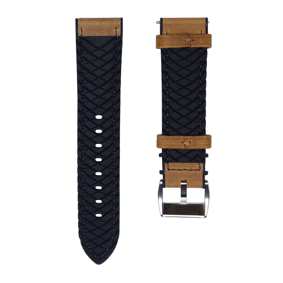 Original Rubber/Leather Dual Tone Watch Strap 20mm