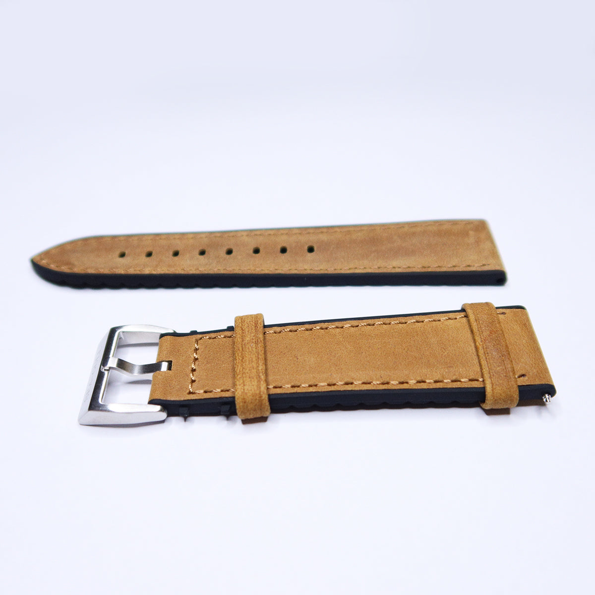 Original Rubber/Leather Dual Tone Watch Strap 20mm