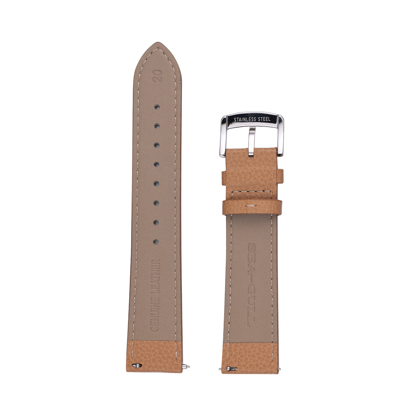 Original Pebbled Leather Watch Strap With Pin Buckle 18/20mm