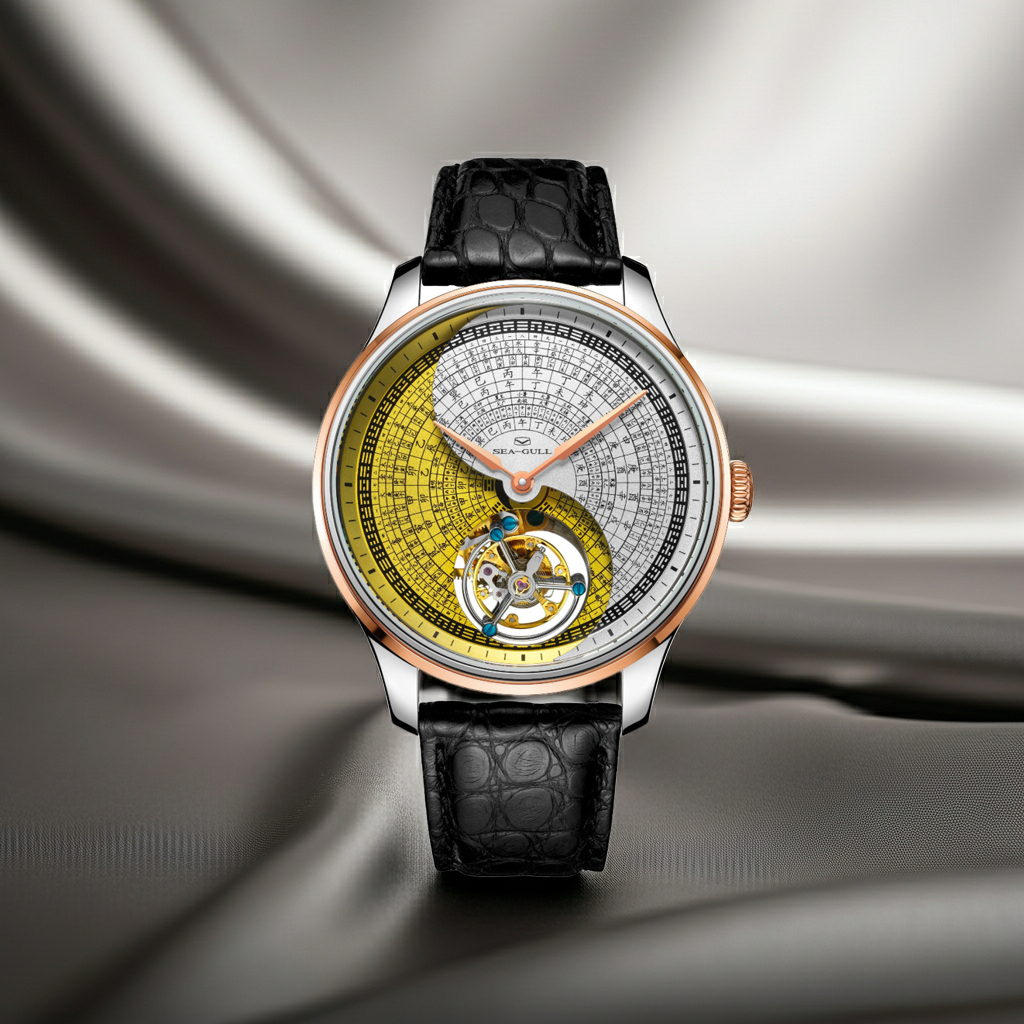 Chinese Taichi Bagua Dial Inclined Tourbillon 43mm