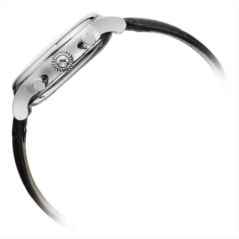 Column-wheel Chronograph Skeleton Open-worked Dial Watch 41mm